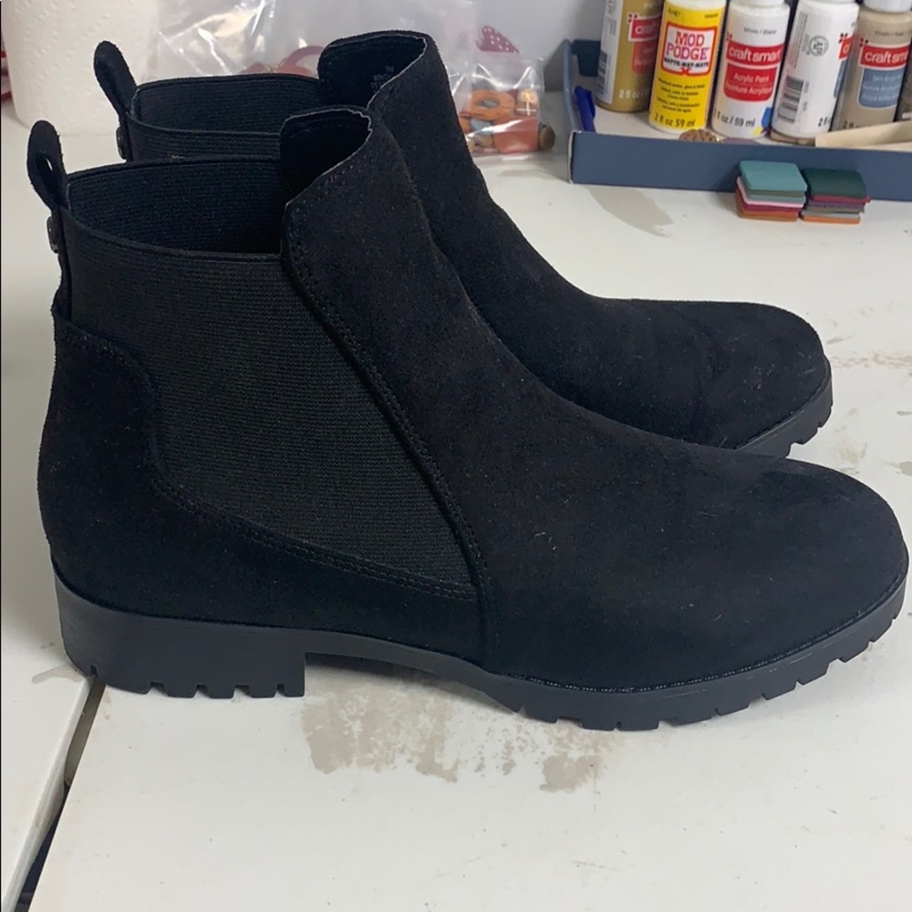 Suede Black Ankle Booties